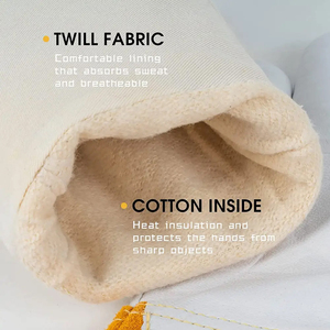 Guantes de Soldadura de Primera Calidad, Cuero, Gran Venta, Calidad Garantizada, Guantes de Soldadura de Piel de Vaca, Guantes de Seguridad de Cuero para Trabajo - Product Image 4