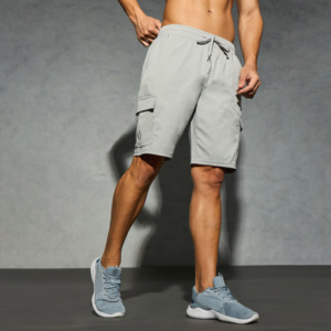 Men's Premium Stretch Cargo <b>Shorts</b> - Polyester Lightweight Pockets Design Streetwear Style for <b>Hiking</b> and City Use - Product Image 1