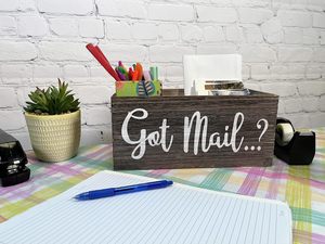 Boîte aux lettres pour courrier, organisateur de courrier de ferme, plateau organisateur de courrier, accessoires de bureau, organisateur de bureau, décor de boîtes à lettres - Product Image 3