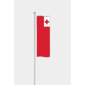 Drapeau vertical extérieur de Tonga numérique durable en aluminium pour l'assurance automobile et l'éducation - Disponible en nylon, polyester, tissu de soie - Product Image 1