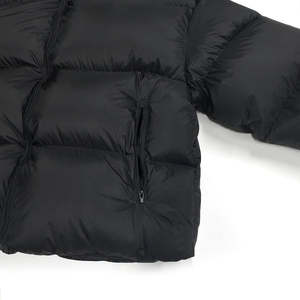 High Quality Embroidered Logo Women's <b>Padded</b> Winter <b>Waterproof</b> Windproof Quilted Fleece Bomber Jacket Stand Collar Cotton Nylon - Product Image 3