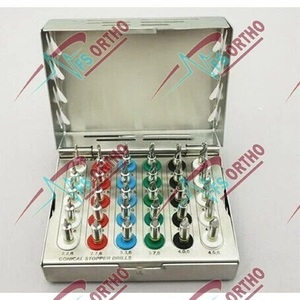 Juego de taladro cónico de implante dental manual de acero inoxidable de 30 piezas con kit universal de tapón - Product Image 2