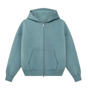 New Latest Design of College Zipper Printed High Quality Custom Made 100% Cotton Solid Knitted <b>Lined</b> Winter <b>Hoodie</b> - Product Image 3