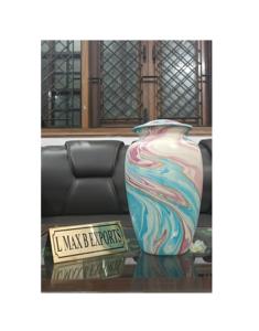 Nuevo diseño de urnas de cremación de metal hechas a mano de calidad real para cenizas humanas, fabricante al por mayor, urnas de metal decorativas personalizadas - Product Image 3