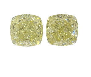 6.21 Carat Fancy Light Yellow Coussin Coupe Diamant Lâche Naturel pour Certifié VS2 Clarity EX Polonais VG Symétrie - Product Image 1