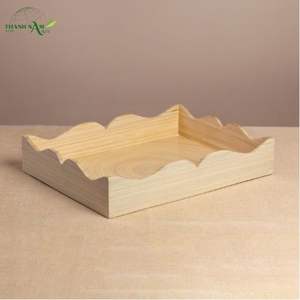 Plateau en bambou ondulé - Fait à la main, écologique et durable, léger et imperméable, adapté aux aliments, portable, design personnalisable - Product Image 6