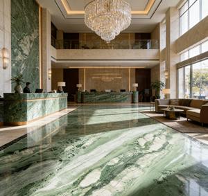 بلاطات رخام أخضر طبيعي عالي الجودة لأسطح العمل، رخام فاخر بجودة عالية حسب الطلب، أفضل رخام أخضر - Product Image 2