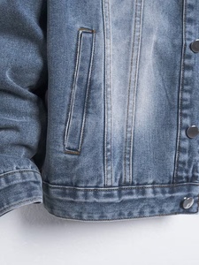 Denim Jacket for Men Casual Jeans wear OEM Stonewashed Denim Jacket With Color Patches Button Fly Casual Fit Regular Style - Product Image 5