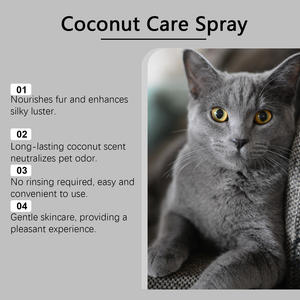 USMILE <span class=keywords><strong>Spray</strong></span> para el cuidado del cabello de mascotas con etiqueta privada, aceite esencial, aroma de coco, <span class=keywords><strong>Spray</strong></span> sin enjuague, eliminación de olores y suavidad para perros - Product Image 5