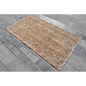 Classique Beige Marron 39 X 68ft Vintage Tapis En Laine Turque À La Main Patchwork Tapis Latex Rectangle Couloir pour Utilisation Au Chevet - Product Image 2