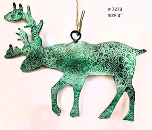 Ornement suspendu en forme de cerf Accessoire décoratif d'arbre de Noël festif pour décorations de vacances - Product Image 1