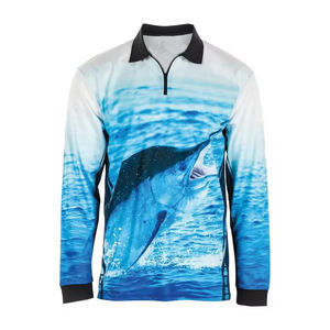 Polo de pesca de fabricación de alta calidad, proveedor de fábrica, camisa de pesca deportiva de manga larga con sublimación personalizada - Product Image 3