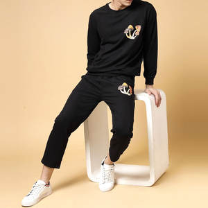 Conjunto Deportivo Casual de Invierno para Hombre, Talla Grande, Estilo Hip Hop, con Capucha, 100% Algodón, Forro Polar, Transpirable, Ecológico, Resistente al Viento - Product Image 3