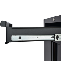 Armoire à outils en acier inoxydable noir mat durable de 61 cm avec 1 tiroir, certifiée ISO9001, marque CSPS, pour atelier, prise en charge OEM, garage