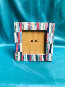 Marco de fotos de metal de vidrio Marco de espejo decorativo artístico de madera MDF vintage con antigüedad. - Product Image 4