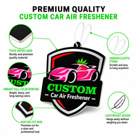 Désodorisant de voiture personnalisé en forme de bouclier, parfum fraise, carte parfumée suspendue pour promotion de logo d'entreprise, cadeaux automobiles