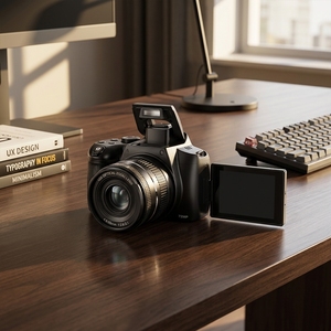 กล้องดิจิตอลแบบพกพา รุ่นใหม่ล่าสุด ความละเอียด 4K ซูมออปติคอล 12 เท่า เซ็นเซอร์ CMOS หน้าจอ IPS 3.0 นิ้ว พร้อม WiFi, EIS และแฟลช สำหรับการถ่ายวิดีโอบล็อก - Product Image 2