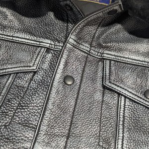 Veste bomber en denim pour homme, personnalisée, en cuir synthétique, imperméable, respirante, écologique, unie, vintage, délavée - Product Image 3
