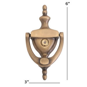 Aldaba de puerta de latón fundido con diseño manual, timbre de puerta delantera, accesorios decorativos para el hogar y exteriores para entrada elegante - Product Image 4