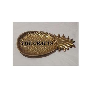 Fabuleux Design Feuille Plateau De Service Plat En Aluminium Or Couleur Chocolats Plateau Feuille Plat Pour Un Usage Domestique - Product Image 4