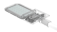 Lampe de rue LED extérieure professionnelle AC 85-265V Multi puissance (100W-300W) 3000K-6000K en aluminium moulé sous pression