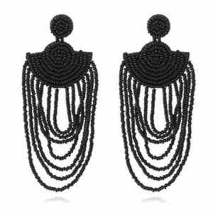 ต่างหูประดับลูกปัดทำมือสุดหรู สไตล์โบฮีเมียน ชิค สำหรับผู้หญิง ราคาถูก - Product Image 2