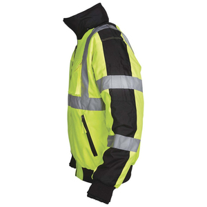 Casual Reflective Safety <b>Jacket</b> for Autumn Road Traffic Winter Workwear with Zipper Closure <b>Padding</b> Reasonable Price Easy Wear - Product Image 6