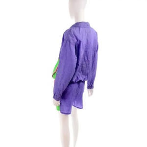 Pull-over à demi-fermeture éclair personnalisé pour femmes survêtement entraînement haut court ensemble solide décontracté coupe-vent veste Jogging haut court deux - Product Image 5