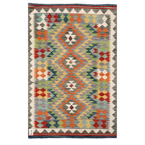 Alfombra Kilim de Maimana, Afganistán, 127 x 82 cm, Decoración de Pared - Product Image 1