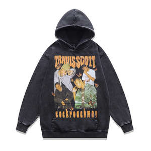 Sudadera con Capucha Casual al por Mayor, Estilo Desgastado con Lavado Ácido, Felpa Gruesa, Logotipo Frontal, Estilo Lavado a la Piedra, Corte Regular, Invierno - Product Image 6