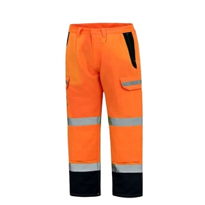 High visibility reflective trousers for construction <b>workers</b> Safety reflective pants with multi pockets - Product Image 1