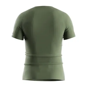 Pantalones de chándal para hombre, color verde militar, con costuras reforzadas y ecológicos, fabricante mayorista - Product Image 2