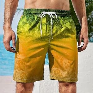 Pantalones cortos de playa con gráfico degradado para hombre, pantalones cortos coloridos con estampado 3D, cintura elástica, pantalones cortos informales de vacaciones de verano, pantalones sueltos para Surf - Product Image 3