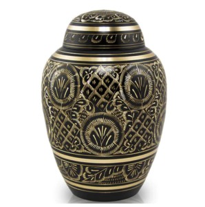 Urnas para mascotas de cremación de latón con acabado grabado y dorado para funerarias Venta caliente Urnas para mascotas de cenizas humanas - Product Image 5