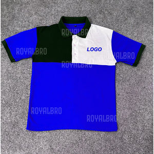 Manga corta de hombre con bordado de logotipo personalizado profesional para polos de algodón sólido - Product Image 4