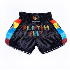 Muay Thai Shorts Personnalisé Noir Hommes Muay Thai Short de course Nylon Polyester Arts martiaux Wear Boxing 2025 Panel Design - Product Image 5