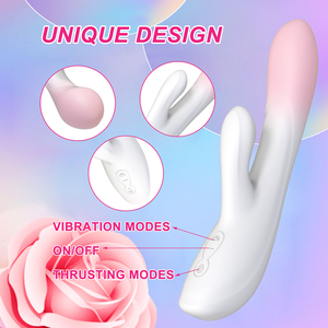 Đôi màu Vibrator thỏ dildo cho phụ nữ g tại chỗ máy rung Nouveau gode Lapin vibrateur một Perles quan hệ tình dục Cửa Hàng Bán buôn Nhà cung cấp - Product Image 2