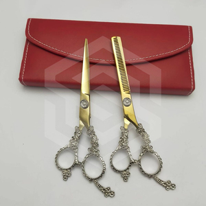 Tijeras de Peluquería Ligeras con Mango de Dragón, Hoja Afilada de Acero Inoxidable, Mango Mediano con Apoyo Fijo para el Dedo - Product Image 6