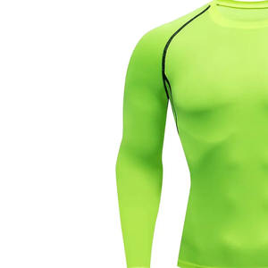 เสื้อคอมเพรสชั่นผ้าสแปนเด็กซ์/โพลีเอสเตอร์คุณภาพสูงสีนกแก้ว สำหรับทุกเพศ ป้องกันแบคทีเรีย ระบายอากาศได้ดี สวมใส่สบาย เหมาะสำหรับออกกำลังกายและเล่นกีฬา - Product Image 3