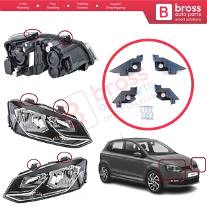Ensemble de supports de réparation de phares BHL33+BHL34, côté gauche et droit, pour Polo MK5 6R 6C 61 2009-2016 6R0998226 6R0998225 - Product Image 5