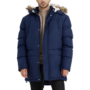 Nouvelles vestes parka pour hommes au design personnalisé, vente en gros, vestes parka d'hiver en polyester coupe-vent - Product Image 1