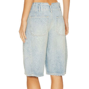 Pantalones Cortos de Lona de Alta Calidad, Vaqueros Azules de Cintura Alta a la Moda, Pantalones Casuales con Cintura Elástica y Cordón Ajustable para Hombre, 180g, Impresión Digital - Product Image 3