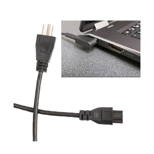 สายไฟปลั๊ก5-15P ที่ได้รับการรับรองจากสหรัฐอเมริกา/แคนาดา/ญี่ปุ่นสายไฟต่อปลั๊ก C5ตัวเชื่อมต่อ PSU แบบกำหนดเองสำหรับแล็ปท็อป IEC ตัวเมีย - Product Image 1