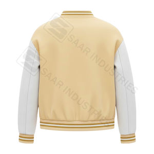 Chaquetas Universitarias Unisex Hechas a Medida con Mangas de Lana, Colección de Invierno Transpirable, Logotipo Frontal Personalizable - Product Image 3