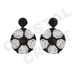 Pendientes con cuentas de bandera americana para mujer Color patriótico naranja blanco azul para boda o día conmemorativo - Product Image 5