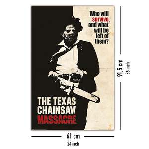 Póster del Asesinato en la Granja de Texas, Arte de Pared Atractivo que Pone la Pregunta de Quién Sobrevivirá - Product Image 5