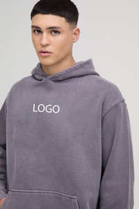 Conjunto de Sudadera con Capucha y Pantalones Deportivos de Felpa Francesa de 450 g/m², Lavado Ácido, Estilo Holgado, Fabricante OEM Personalizado - Product Image 2