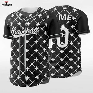Jersey de béisbol personalizado de alta calidad para hombre, Jersey de cuello redondo de secado rápido con técnica de impresión por sublimación transpirable - Product Image 5