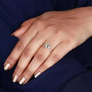 Anillo de Plata de Ley 925 para mujer al por mayor, diseño minimalista de 8mm, anillo de fiesta de compromiso de boda, ajuste de punta de amatista verde - Product Image 4