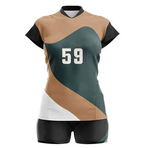 High Quality Shorts Sleeve Full Sublimation Design Team Logo <b>Volleyball</b> Jersey <b>Set</b> Sport Quick Dry <b>Volleyball</b> Uniform for Women - Product Image 1